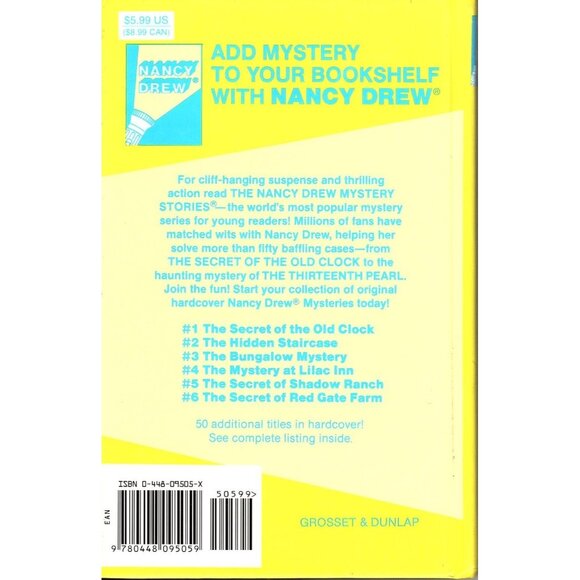 Nancy Drew Mystery Stories The Secret Of Shadow Ranch Book 5 By Carolyn Keene - Picture 2 of 2